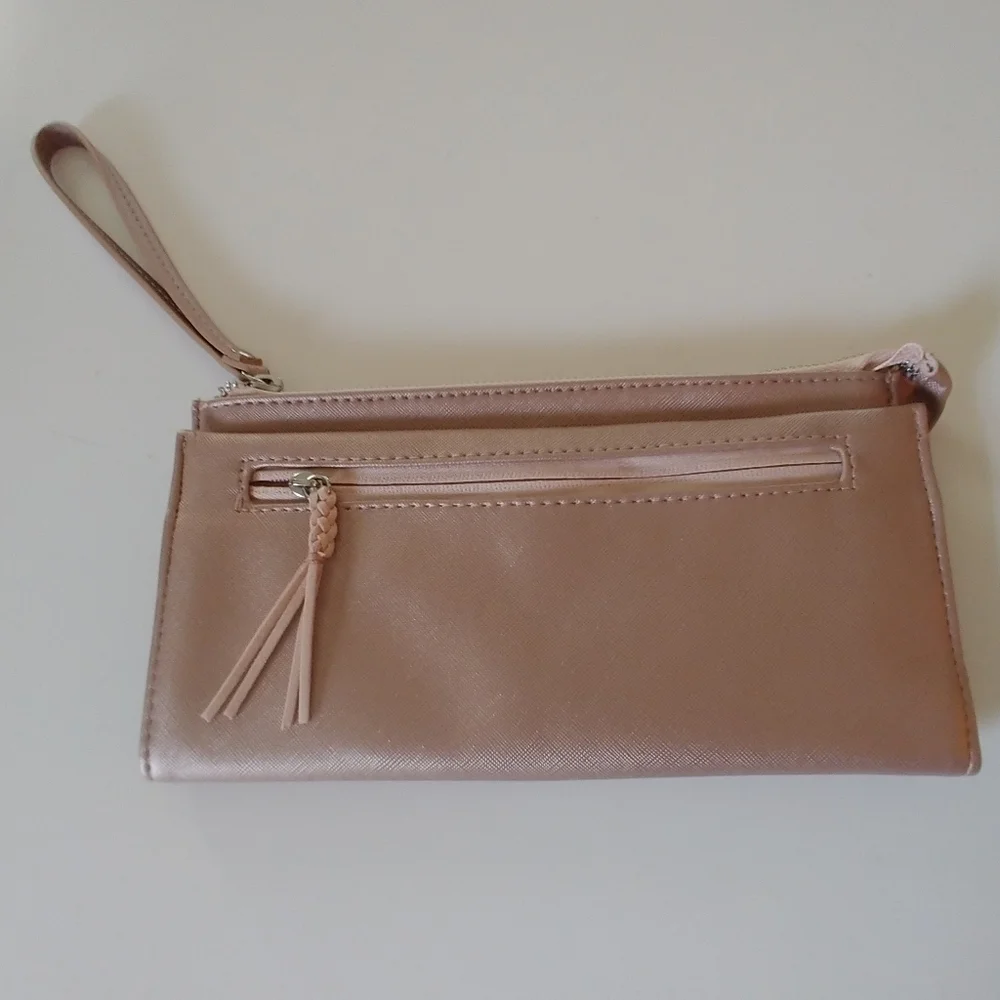 Metallic Rose/Gold Cosmetic Bag/clutch